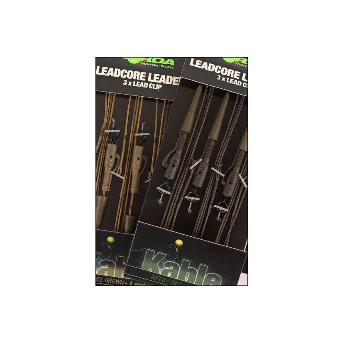 Korda Leadcore Leader Hybrid Lead Clip Ring Swivel Weed