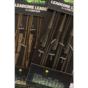 Korda Leadcore Leader Hybrid Lead Clip Ring Swivel Weed