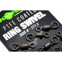 Korda PTFE Coated Ring Swivel Size 8