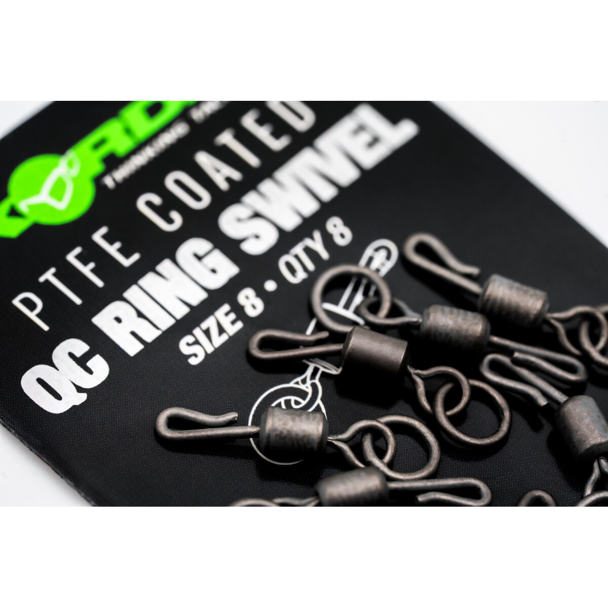 Korda PTFE Coated QC Ring Swivel Size 8 box