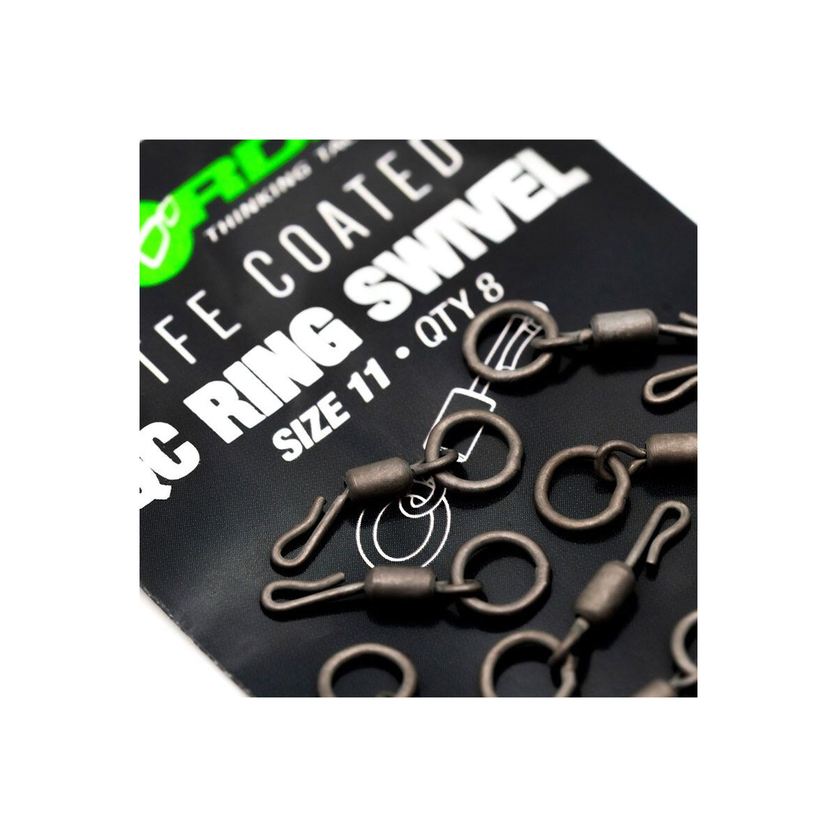 Korda PTFE Coated QC Ring Swivel Size 11 box