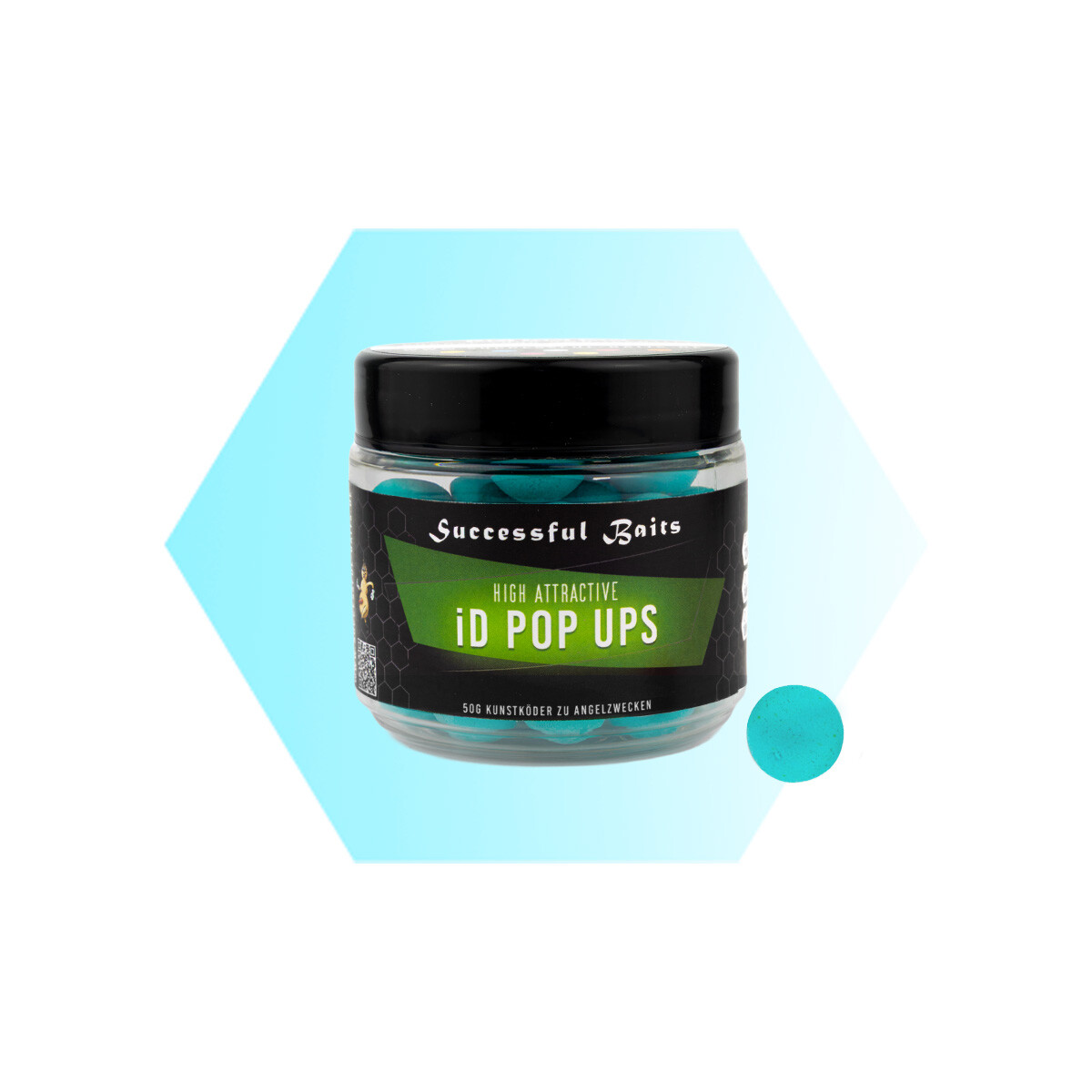 iD Pop Ups Blau 14mm Bubble Gum box