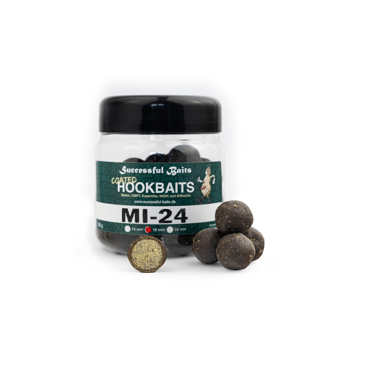 Coated Hookbaits Mussel Insect MI-24 14mm
