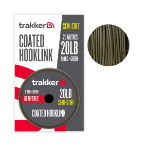 Trakker Semi Stiff Coated Hooklink Green 20lb