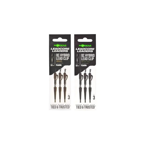 Korda Leadcore Leader Hybrid Lead Clip QC - Gravel