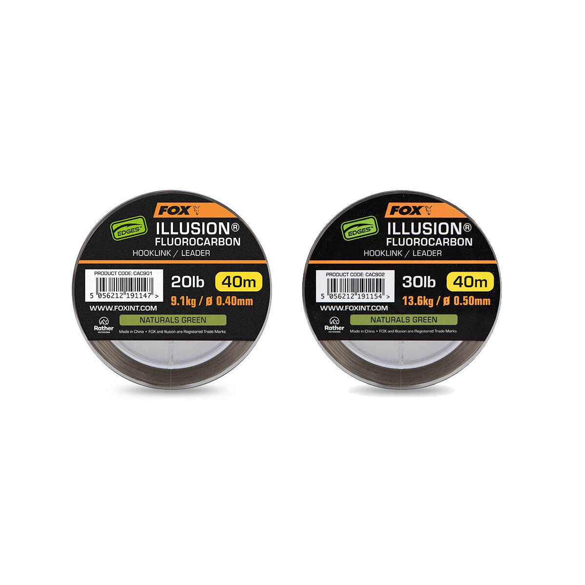 FOX Edges Illusion Fluorocarbon Hooklink/Leader 20lb...