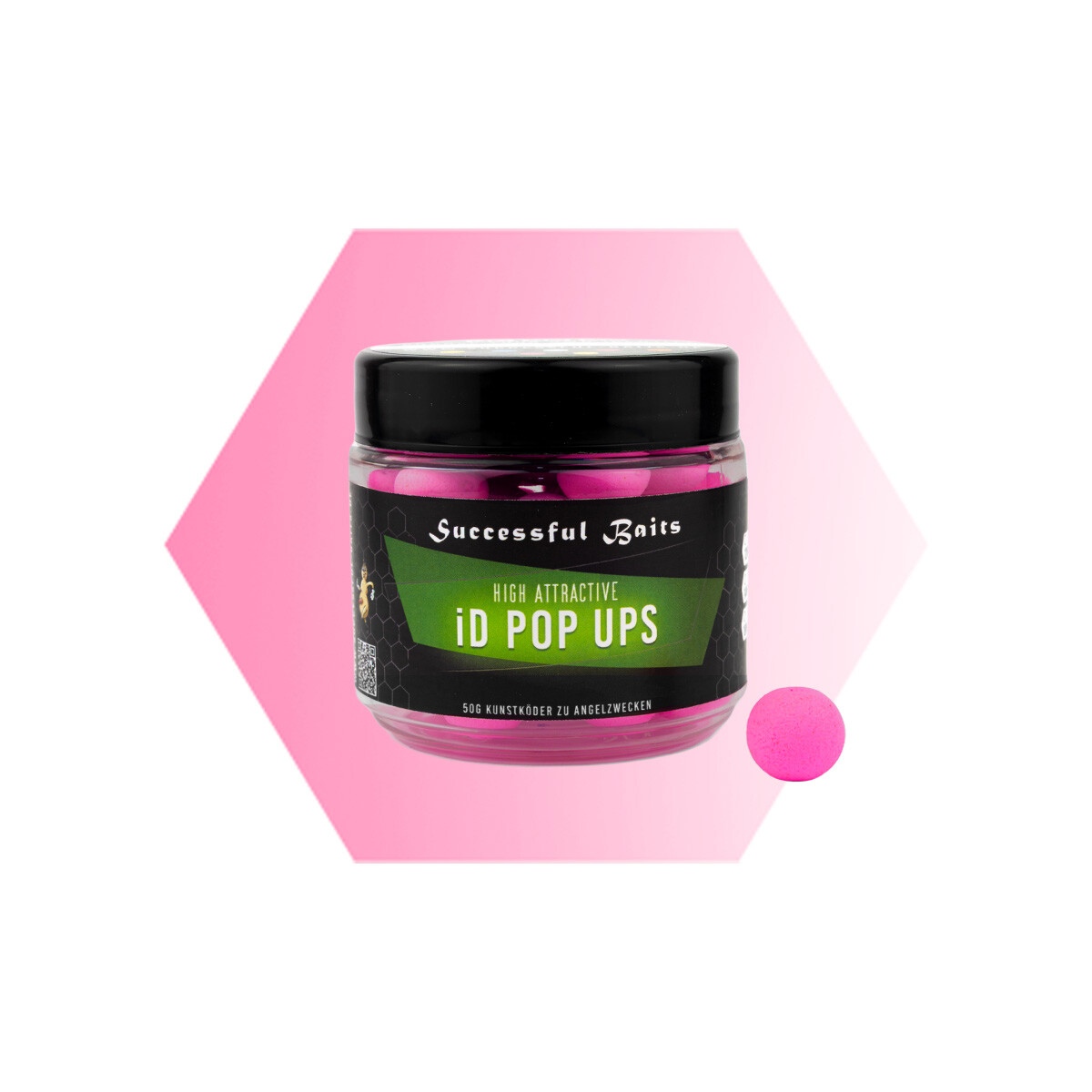 iD Pop Ups Neon Pink 14mm Pear Drop Este box