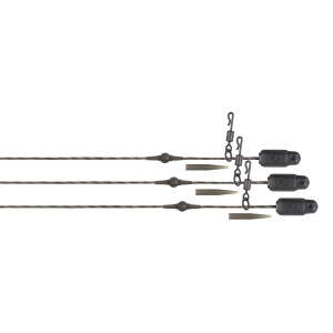 Fox Edges Naturals Heli-Clip Rigs 50lb Copper Core 3pcs