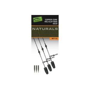 Fox Edges Naturals Heli-Clip Rigs 50lb Copper Core 3pcs