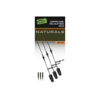 Fox Edges Naturals Heli-Clip Rigs 50lb Copper Core 3pcs