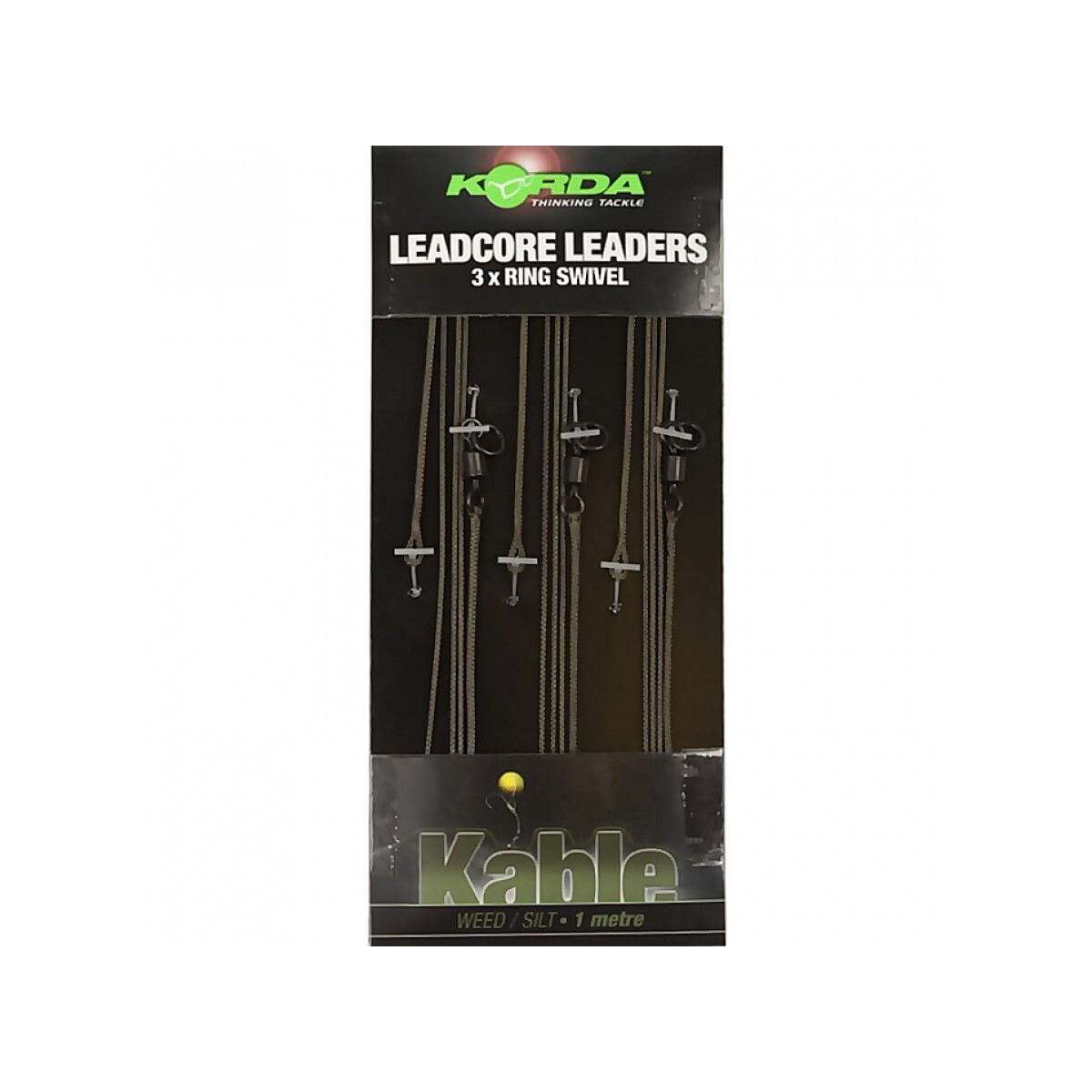 Korda - Leadcore Leaders Ring Swivel Weed/Silt