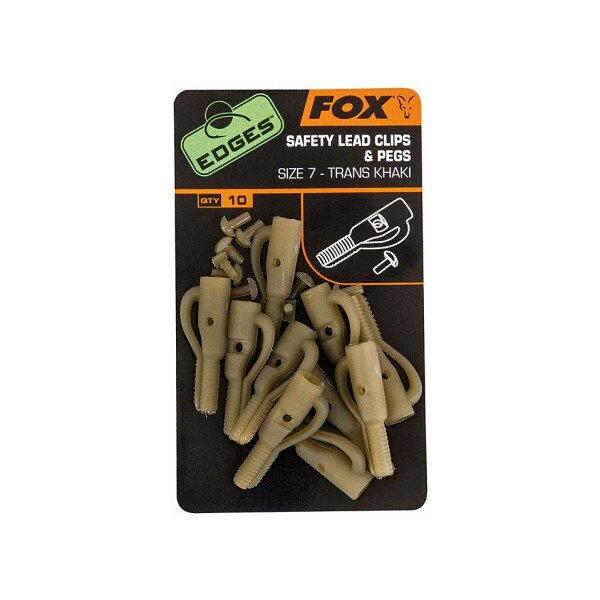 Fox Edges Size 7 Lead Clips + Pegs Khaki