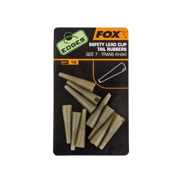 Fox Edges Size 7 Lead Clip Tail Rubbers Khaki