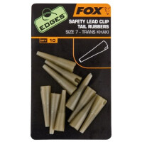 Fox Edges Size 7 Lead Clip Tail Rubbers Khaki