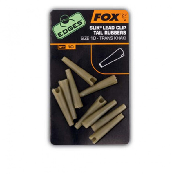 Fox Edges Size 10 Slik Lead Clip Tail Rubber