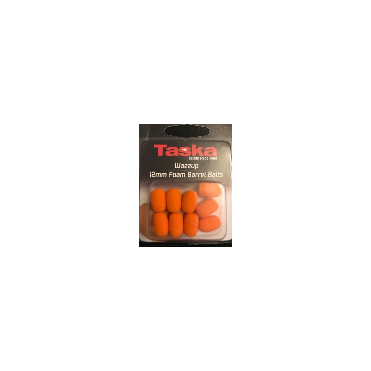 Taska Wazzup 12mm Foam Barrel Baits - Orange