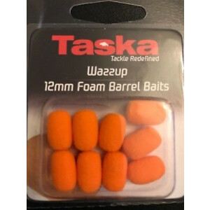 Taska Wazzup 12mm Foam Barrel Baits - Orange