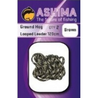 Ashima Ground Hog Looped Leader 120cm Brown